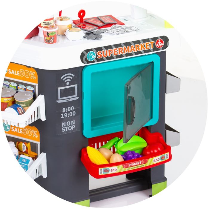 Set jucarie Chipolino Supermarket 87 cm cu lumini, sunete si 81 accesorii [8]