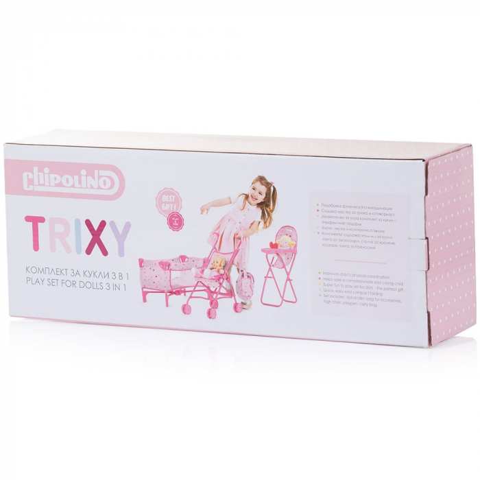 Set jucarii pentru papusi Chipolino Trixy 3 in 1 hearts [8]