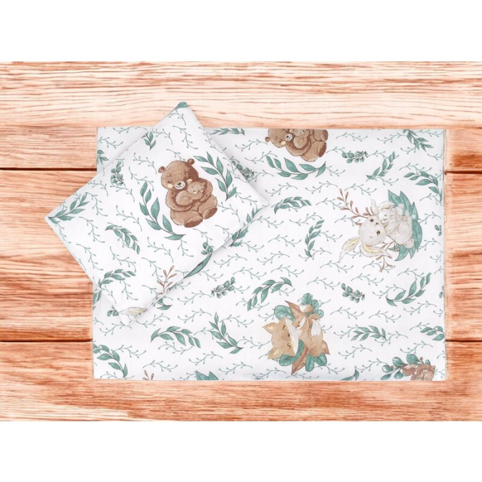 Set pentru carucior, MimiNu, cu pernuta si paturica, cu huse detasabile si lavabile, din bumbac, Lulu Natural [2]