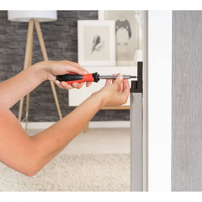 Sistem de instalare rapida EasyFix pentru porti de siguranta extensibile DesignLine, aluminiu, Reer 46051 [6]