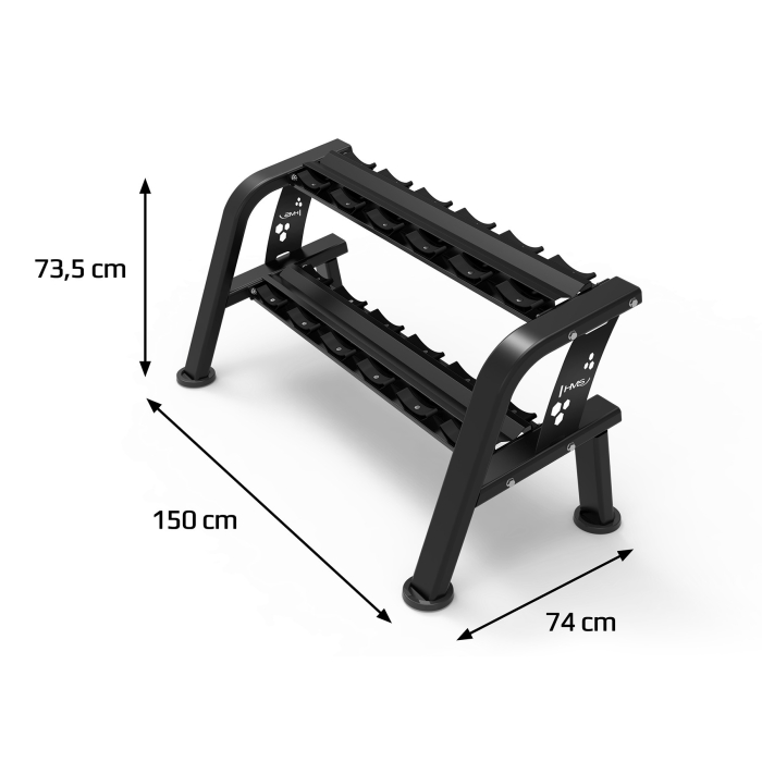 Suport gantere HMS STR48 pentru 6 perechi [4]