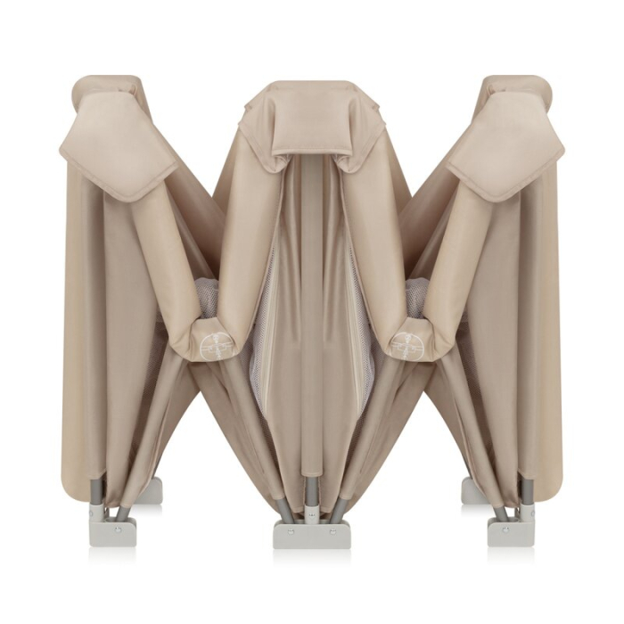 Tarc de joaca copii, Lionelo, Florence Easy Fold, 150 x 180 x 75 cm, Pliere, depliere automata, Include geanta de transport, din plasa, cu doua intrari laterale, 0-48 luni, Bej [9]