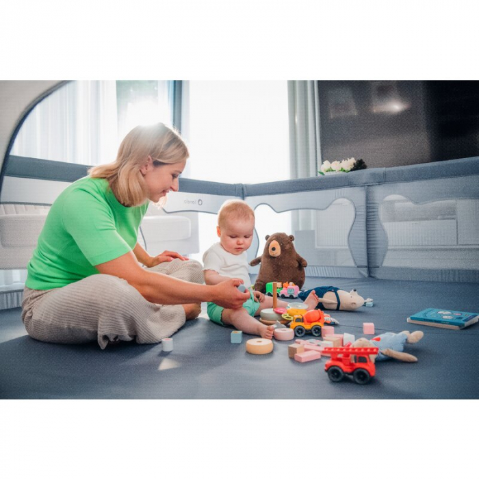 Tarc de joaca copii Lionelo Willow XL 180 x 200 cm Gri [20]