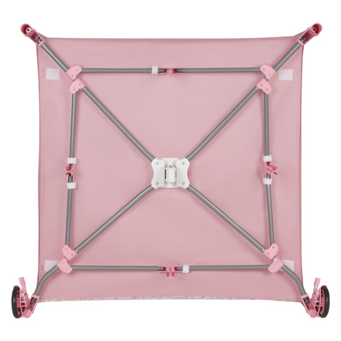 Tarc de joaca, Lionelo, Mille Plus, Pliabil, Include saltea cu densitate T25, 4 jucarii cu velcro, Manere textile, Geanta de transport, Cu roti si inchidere laterala, Pereti din plasa pentru vizibilit [11]