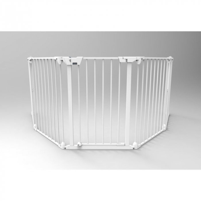 Tarc de siguranta modular cu 3 panouri, metal alb, Noma N94054 [4]