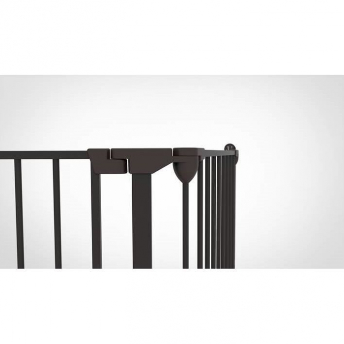 Tarc de siguranta modular cu 5 panouri, metal negru, Noma N94238 [3]