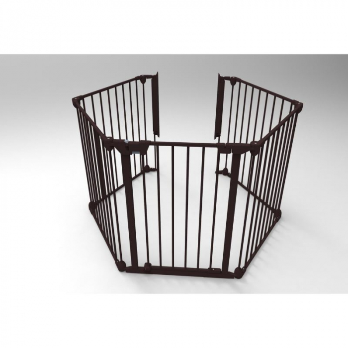 Tarc de siguranta modular cu 5 panouri, metal negru, Noma N94238 [4]