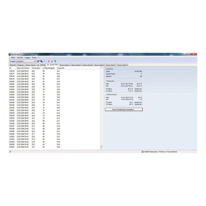 Termo-higrometru profesional cu functie de inregistrare a datelor tip Data Logger, KLIMALOGG PRO TFA 30.3039.IT [6]