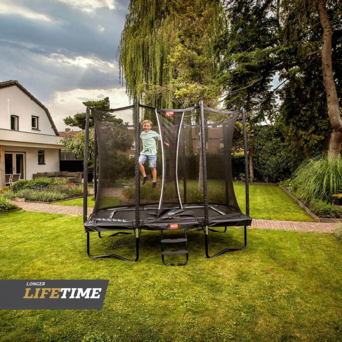 Trambulina Berg Ultim Favorit regular Gri cu plasa Comfort 280x190 [2]