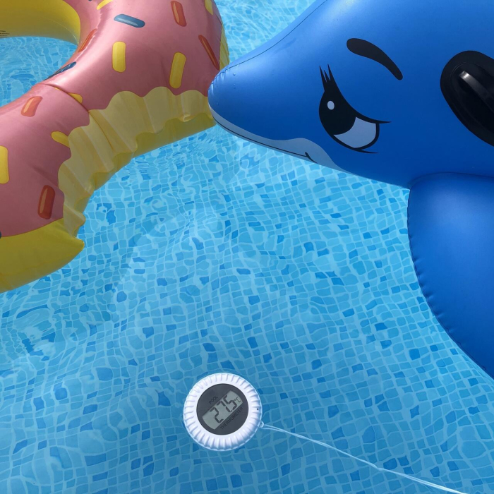 Transmitator wireless pentru temperatura si umiditate, cu senzor extern pentru temperatura apei din piscina, WEATHERHUB TFA 30.3310.02 [2]