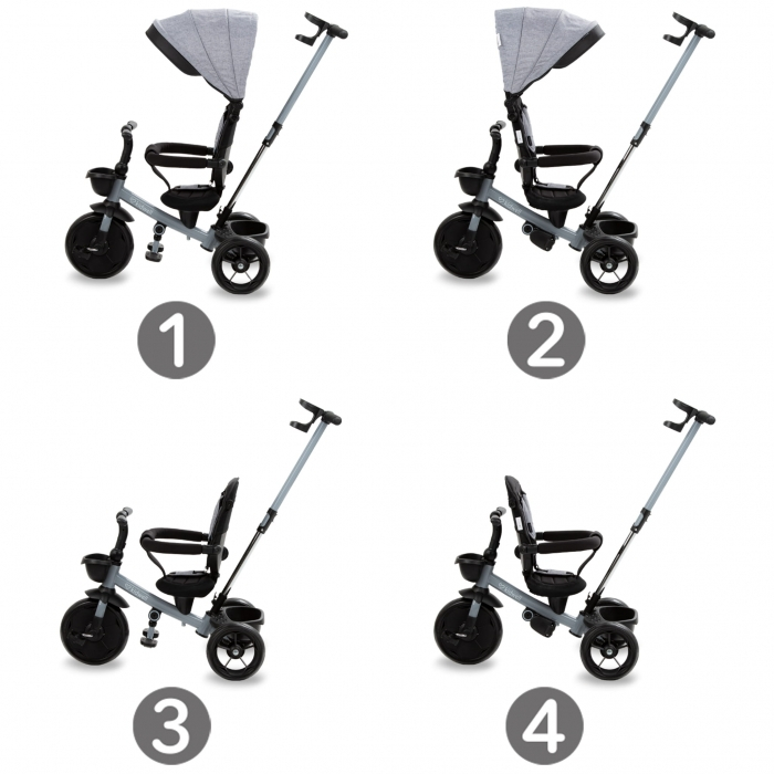 Tricicleta cu sezut rotativ si roti cu spuma EVA Kidwell Axel [6]