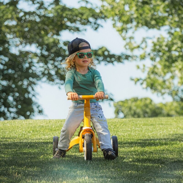 Tricicleta, Petite&Mars, Turbo, Editie limitata, 5 in 1, Multifunctionala, Vehicul de impins, Bicicleta cu/fara pedale, Cu maner de ghidaj, Detasabil, Roti din cauciuc, Pana la 25 kg, 1.5-5 ani, Dino [32]