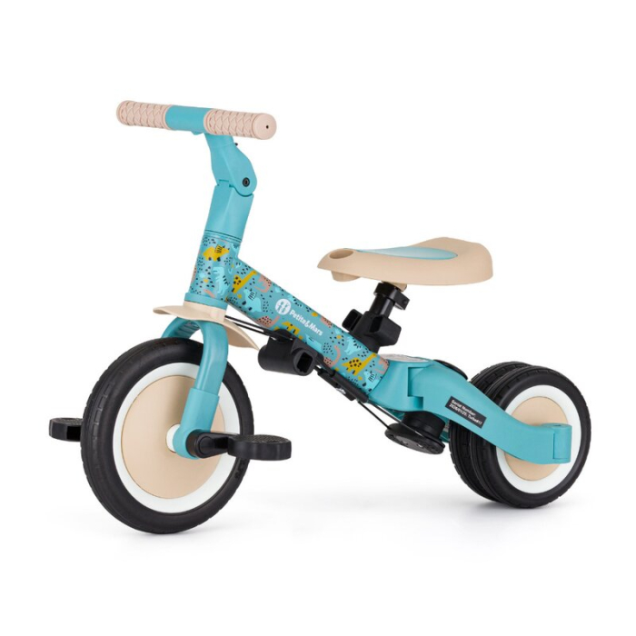 Tricicleta, Petite&Mars, Turbo, Editie limitata, 5 in 1, Multifunctionala, Vehicul de impins, Bicicleta cu/fara pedale, Cu maner de ghidaj, Detasabil, Roti din cauciuc, Pana la 25 kg, 1.5-5 ani, Dino [11]