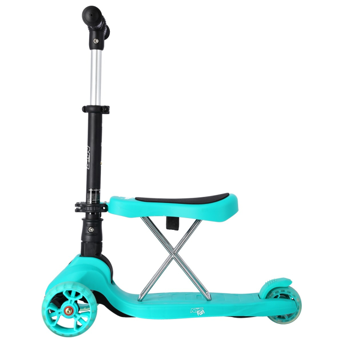 Trotineta 2in1 Nils Fun HLB12 2in1, 120 mm, Albastru [4]