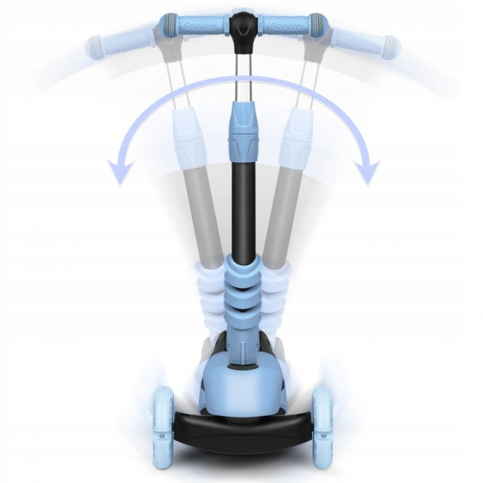 Trotineta 3 in 1 cu roti cu LED Ricokids Todi 765401 - Albastru [3]