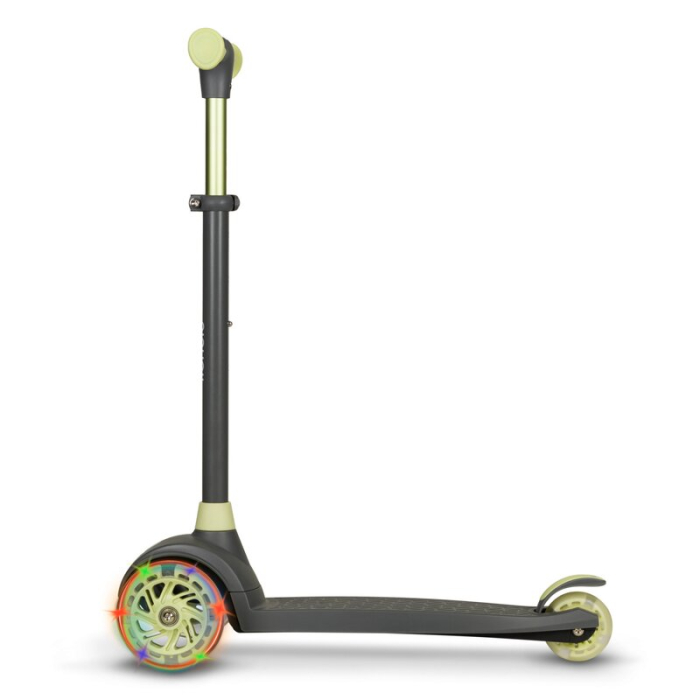 Trotineta, Lionelo, Jessy, Ultrapliabila, Pana la 50 Kg, cu design ergonomic, cu lumini LED, 56 x 26 x 67-82 cm, 3 ani+, Verde [5]