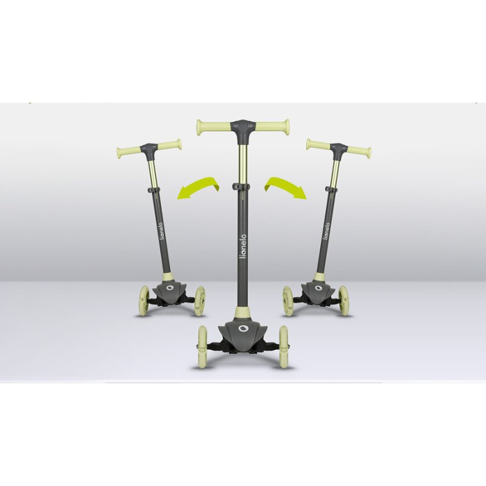 Trotineta, Lionelo, Jessy, Ultrapliabila, Pana la 50 Kg, cu design ergonomic, cu lumini LED, 56 x 26 x 67-82 cm, 3 ani+, Verde [20]
