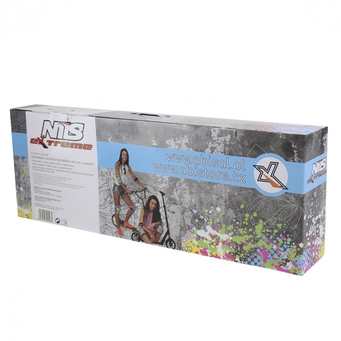 Trotineta Nils Extreme HA230T Roti PU 230mm/200mm - Alb/Negru [10]