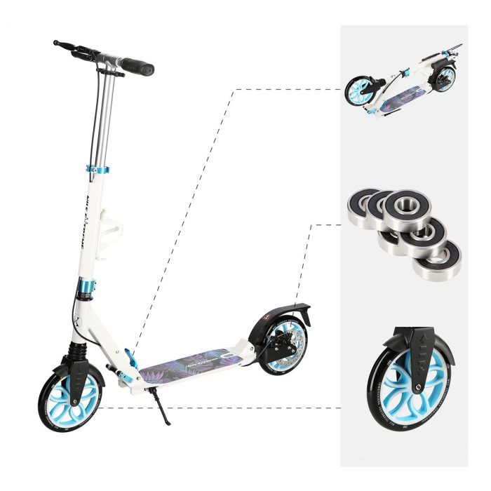 Trotineta Nils Extreme HM2040T, 200 mm, Alb [19]