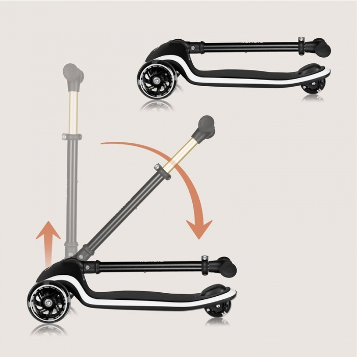 Trotineta pentru copii Lionelo Mey ultrapliabila cu lumini si cosulet pana la 50 Kg [23]