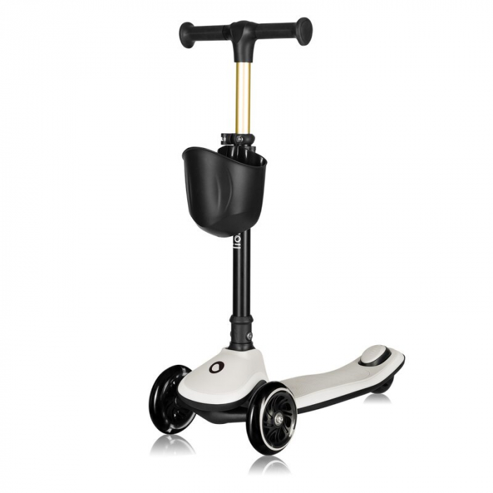 Trotineta pentru copii Lionelo Mey ultrapliabila cu lumini si cosulet pana la 50 Kg [3]