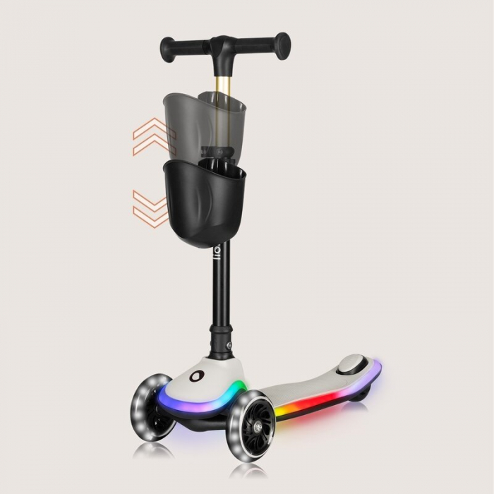 Trotineta pentru copii Lionelo Mey ultrapliabila cu lumini si cosulet pana la 50 Kg [22]