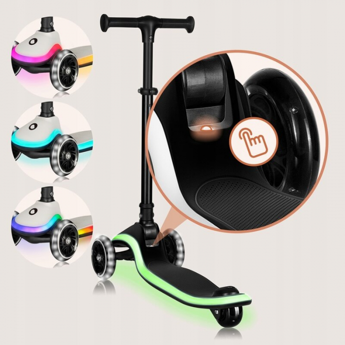 Trotineta pentru copii Lionelo Mey ultrapliabila cu lumini si cosulet pana la 50 Kg [25]