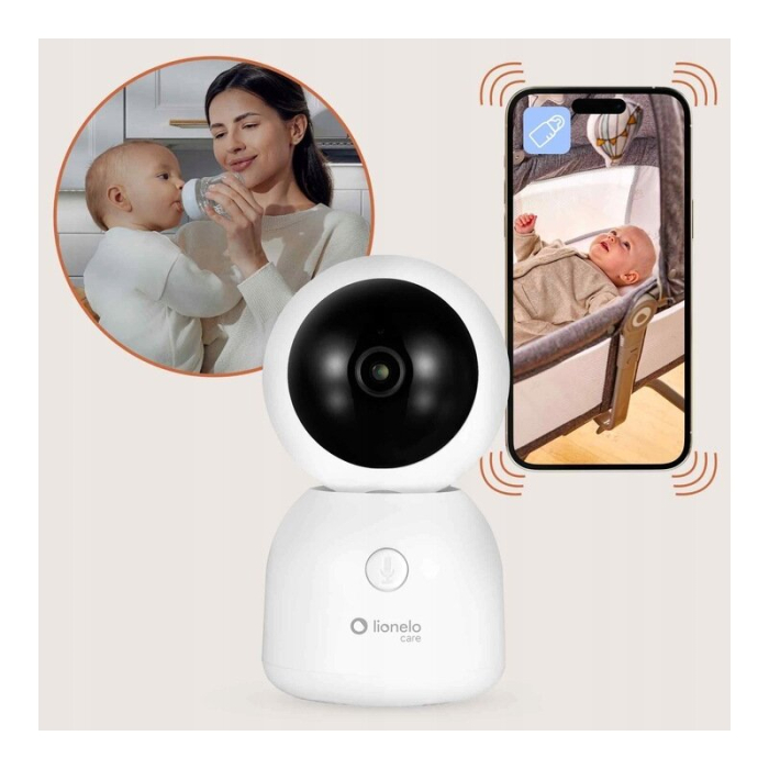 Video monitor, Lionelo, Babyline 9.2. AI, 5 inch, Camera Full HD, Zoom digital 4x, Aplicatie, Tehnologia AI cu detectare a miscarii, Recunoasterea motivului plansului, Melodii, Zgomote albe, Mod noctu [29]