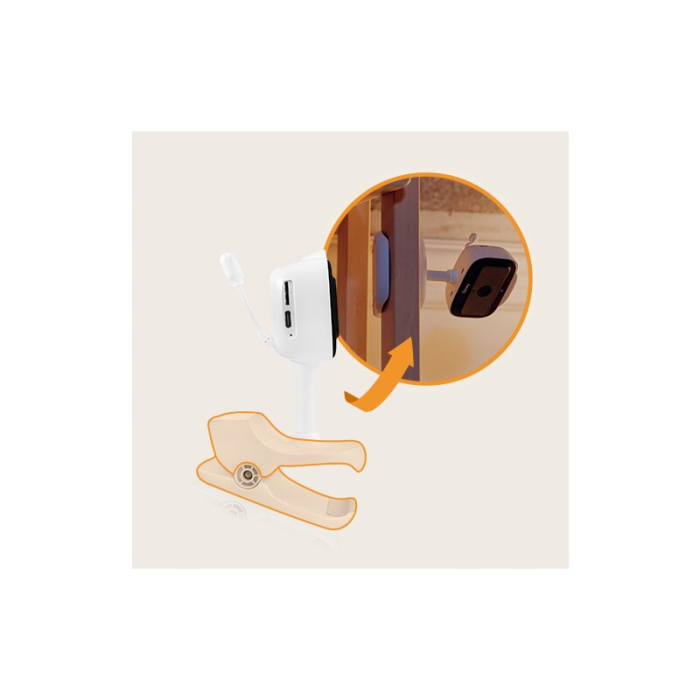 Video monitor, Lionelo, Babyline Go, Cu aplicatia dedicata Lionelo Smart, Mod de noapte 8m, Cu functie de iluminare, Pana la 5h functionare wireless, Comunicare bidirectionala, Rotatie 180 grade, Alb [18]