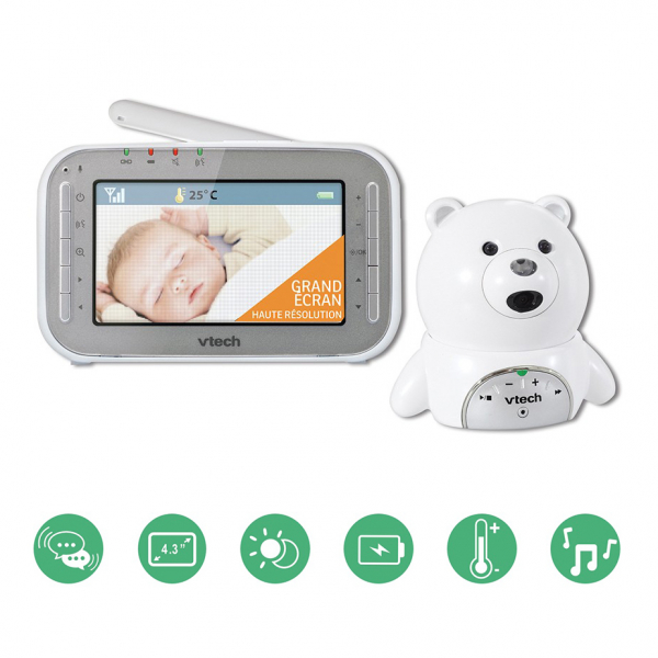 Videointerfon digital bidirectional 4,3 inch BM4200, include melodii si termometru - Vtech [4]