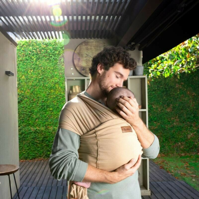 Wrap bebe, Jane, Cocoon, Ergonomic, De la nastere pana la 20 Kg, Cu multiple pozitii de purtare, Grey Land [8]