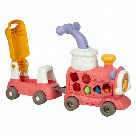 Antemergator 5 in 1 Magic Train, Free2Move, cu diverse activitati de joaca, Panou Educational, Efecte sonore si luminoase, Pink [33]