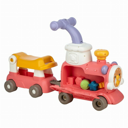 Antemergator 5 in 1 Magic Train, Free2Move, cu diverse activitati de joaca, Panou Educational, Efecte sonore si luminoase, Pink [32]