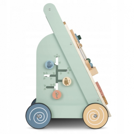 Antemergator educational din lemn cu diverse activitati, 33 x 33 x 50 cm, Nukido NK-857 [7]