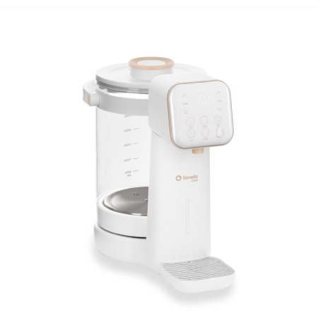 Interfoane, Sterilizatoare, Electronice diverse - Aparat pentru incalzirea si declorizare apei Lionelo Babypresto 2.0, Pentru lapte parf, Lampa UV, Rezervor 3l, Lumina de noapte, Dozare 30- 300 ml, 1200 W, Afisaj digital, Alb