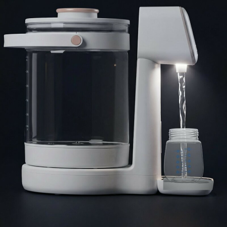 Aparat pentru incalzirea si declorizare apei Lionelo Babypresto 2.0, Pentru lapte parf, Lampa UV, Rezervor 3l, Lumina de noapte, Dozare 30- 300 ml, 1200 W, Afisaj digital, Alb [18]