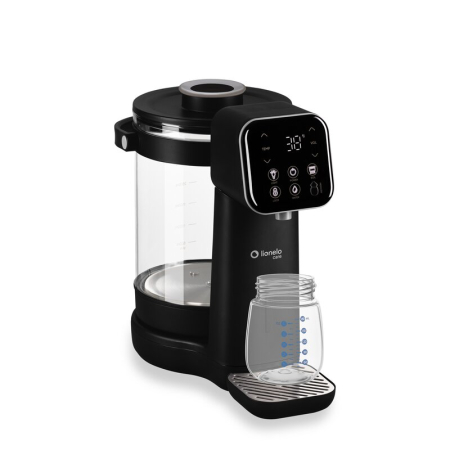 Aparat pentru incalzirea si declorizarea apei, Lionelo, Babypresto 2.0, Pentru lapte parf, Lampa UV, Rezervor 3l, Lumina de noapte, Dozare 30- 300 ml, 1200 W, Afisaj digital, Negru [2]