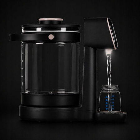 Aparat pentru incalzirea si declorizarea apei, Lionelo, Babypresto 2.0, Pentru lapte parf, Lampa UV, Rezervor 3l, Lumina de noapte, Dozare 30- 300 ml, 1200 W, Afisaj digital, Negru [22]