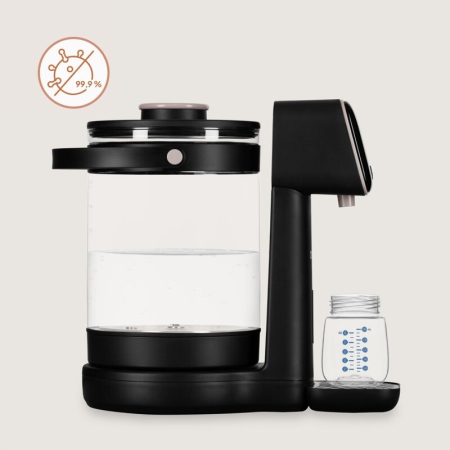 Aparat pentru incalzirea si declorizarea apei, Lionelo, Babypresto 2.0, Pentru lapte parf, Lampa UV, Rezervor 3l, Lumina de noapte, Dozare 30- 300 ml, 1200 W, Afisaj digital, Negru [23]