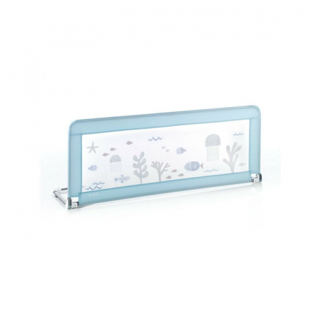 Bariere de protectie pat - Aparatoare pat Jane 130 x 55 cm cu saculet de depozitare Lazuli Blue