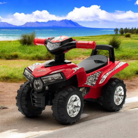 ATV copii, Baby Mix, Masinuta, cu lumini si muzica, Fara pedale, 60 x 38 x 42 cm, Red [1]