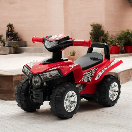 ATV copii, Baby Mix, Masinuta, cu lumini si muzica, Fara pedale, 60 x 38 x 42 cm, Red [4]