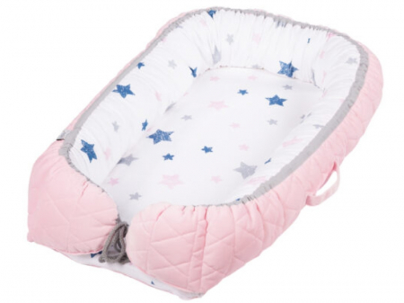 Perne copii si mamici - Baby Nest Klups Velvet Roz V101