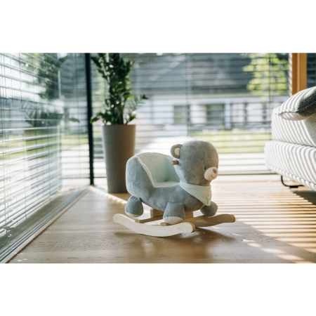 Balansoar, Free2Play, Max the Bear, cu sa confortabila cu spatar, din lemn, 18 luni+, Blue [2]