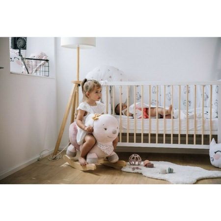 Balansoar, Free2Play, Zoe the Mouse, cu sa confortabila cu spatar, din lemn, 18 luni+, Pink [1]