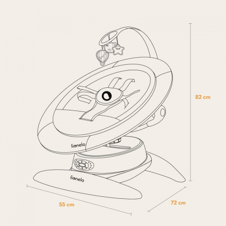Balansoar Lionelo Mell 2 in 1 360 grade Gri [28]