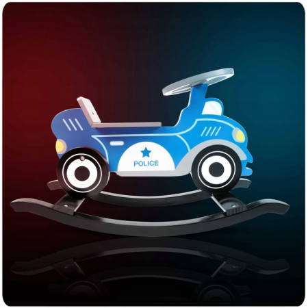 Balansoar masina de politie din lemn Ricokids 785000 [3]