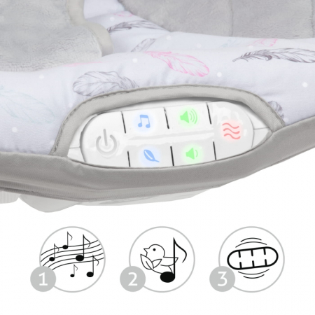 Balansoar multifunctional cu sunete si jucarii Kidwell Pino - Feathers [4]