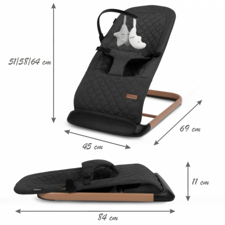 Balansoar pentru copii Kidwell Laro - Wooden Black [11]