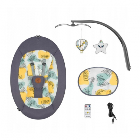 Balansoar si sezlong copii Ralf 2 in 1 Electric cu telecomanda - Lionelo [21]